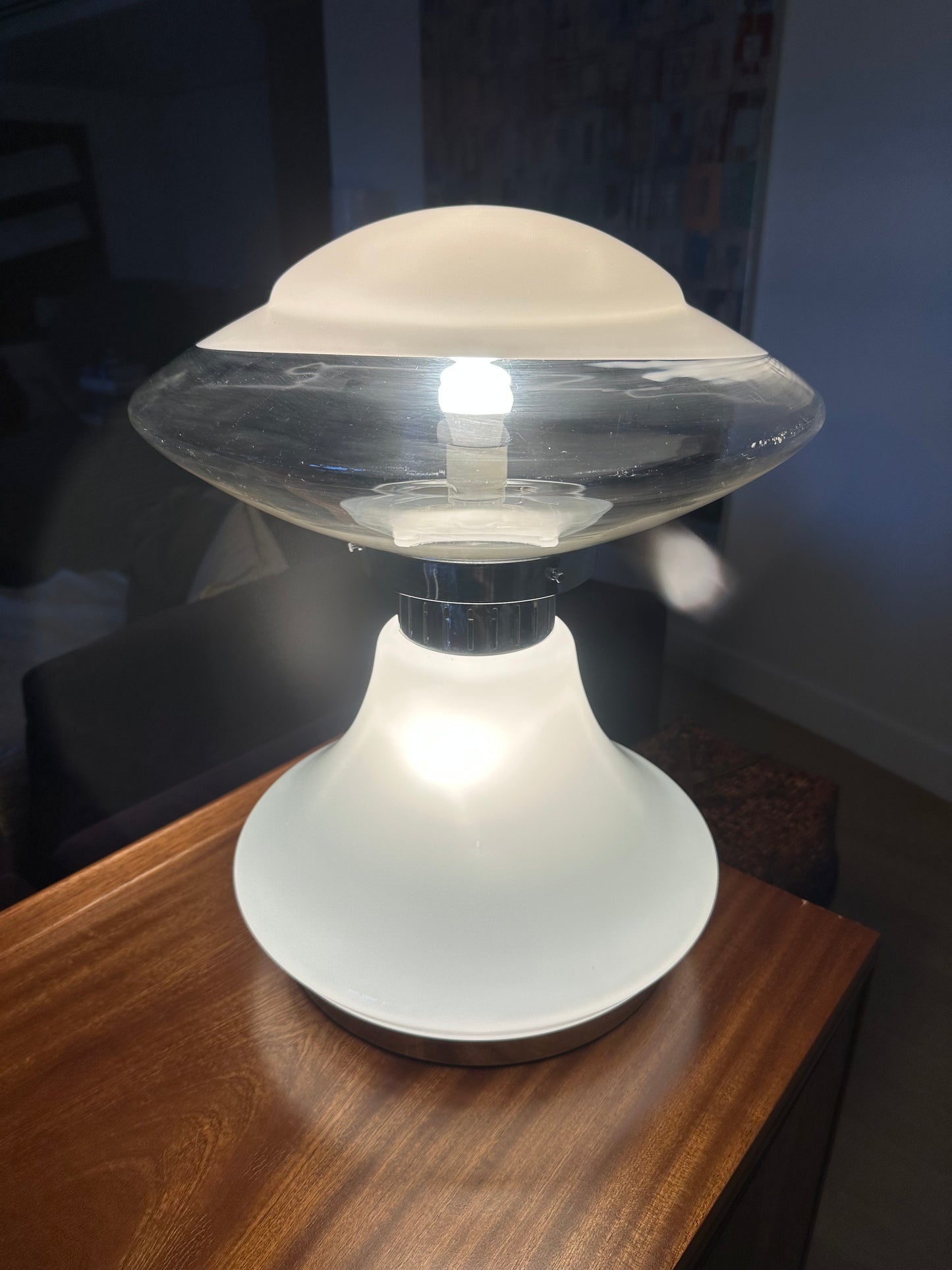 Mazzega murano glass table lamp designed by Carlo Nason, 1970's